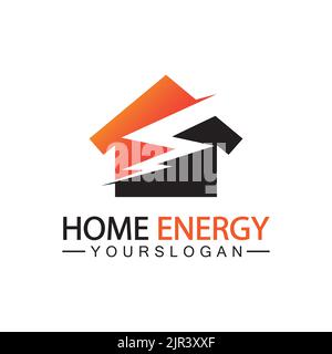 Home Power Energy Logo Vector Icon Symbol Design Illustration Stock Vector