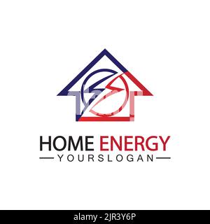 Home Power Energy Logo Vector Icon Symbol Design Illustration Stock Vector