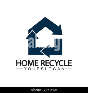 House home recycle logo icon vector illustration design Stock Vector