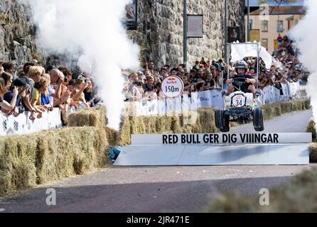 Stockholm, Sweden, August 21, 2022. Red Bull Soapbox race held in central Stockholm, Sweden, August 21, 2022. Photo Pontus Lundahl / TT code 10050 Stock Photo
