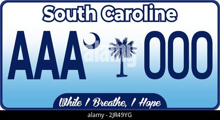 Vehicle license plates marking in Connecticut in United States of America, Car plates. Vehicle license numbers of different American states Stock Vector