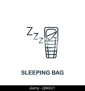 Sleeping Bag icon. Line simple line Outdoor Recreation icon for templates, web design and infographics Stock Vector