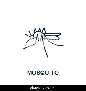 Mosquito icon. Line simple line Outdoor Recreation icon for templates, web design and infographics Stock Vector