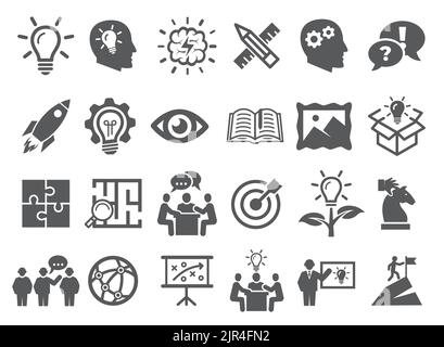 Creative icons set on white background Stock Vector
