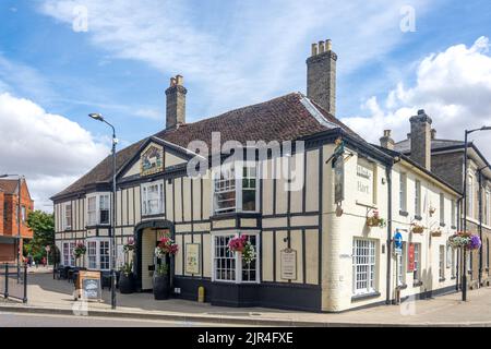 16th century The White Hart Hotel, Bocking End, Braintree, Essex, England, United Kingdom Stock Photo