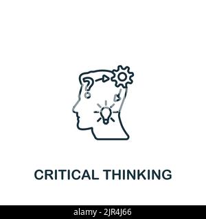 Critical Thinking icon. Line simple Personality icon for templates, web design and infographics Stock Vector