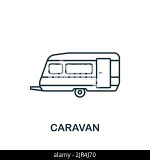 Caravan icon. Line simple line Outdoor Recreation icon for templates, web design and infographics Stock Vector