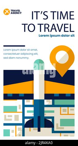 Flat travel agency stories set Vector illustration Stock Vector Image ...