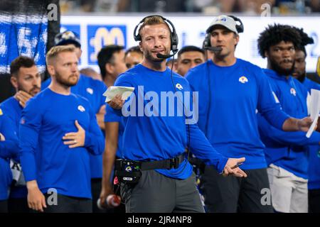 Houston Texans cornerback Derek Stingley Jr. (24) runs back to the locker  room after an NFL preseason football game against the Los Angeles Rams  Friday, Aug. 19, 2022, in Inglewood, Calif. (AP