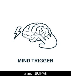 Mind Trigger icon. Line simple Personality icon for templates, web design and infographics Stock Vector