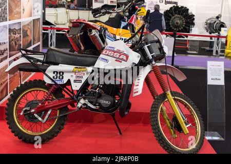 A classic Ossa Desert 350 motocross enduro motorbike in a museum Stock Photo