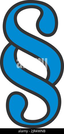 Paragraph Symbol Icon. Editable Bold Outline With Color Fill Design. Vector Illustration. Stock Vector