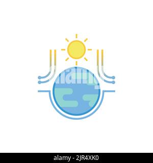 greenhouse effect icon isolated on white background. Vector illustration Stock Vector