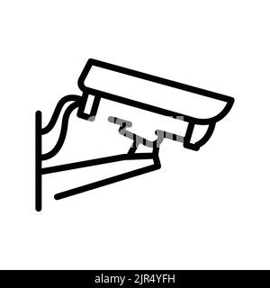 Surveillance camera olor line icon. Pictogram for web page Stock Vector
