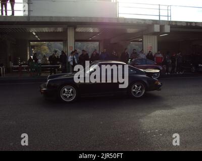 A modern Germany fast car Porsche 911 in track Stock Photo