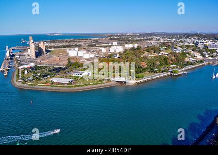 Aerial of the East Shores Parklands at Gladstone Queensland Australia Stock Photo