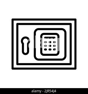 Safe olor line icon. Pictogram for web page Stock Vector