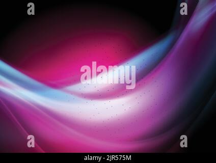 Blue purple curved smooth waves abstract background. Vector design Stock Vector