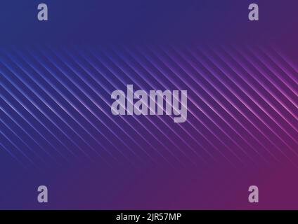 Blue and ultraviolet neon laser glowing curved wavy lines abstract ...