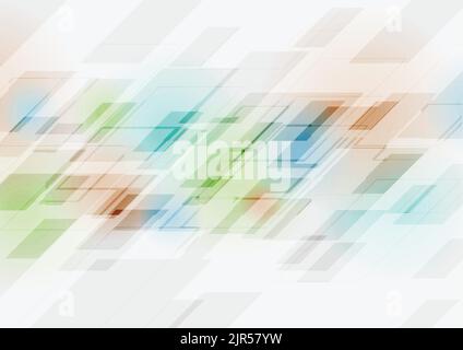 Abstract technology multicolored geometry background. Vector design Stock Vector