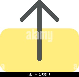 Upload file flat color ui icon Stock Vector