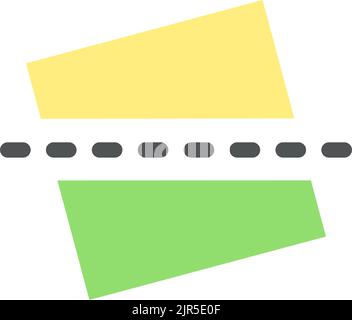 Straighten flat color ui icon Stock Vector