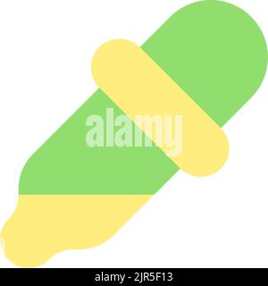Eyedropper flat color ui icon Stock Vector