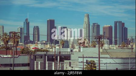 March 2022, Downtown Los Angeles, California Panorama. United States of America. Stock Photo