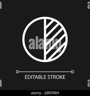 Contrast pixel perfect white linear ui icon for dark theme Stock Vector