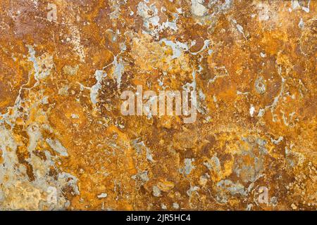 Rusty grunge surface texture background. Old metal iron panel Stock Photo