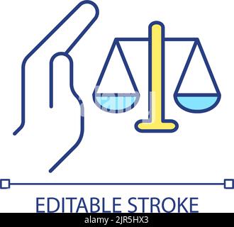 Balance protection RGB color icon Stock Vector