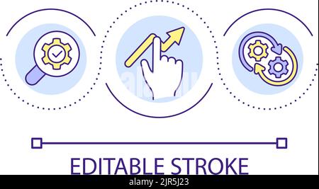 Improving performance process loop concept icon Stock Vector