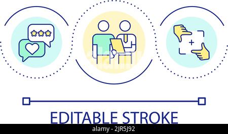 Get customer feedback loop concept icon Stock Vector