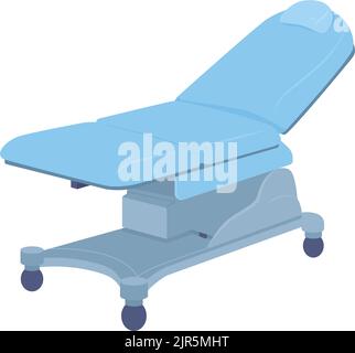 Couch for medical cabinet semi flat color vector object Stock Vector