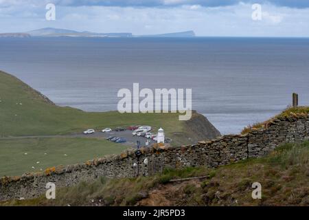 Noss NNR from Sumburgh Head, Shetland Stock Photo