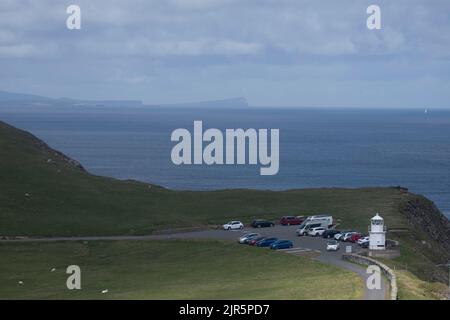 Noss NNR from Sumburgh Head, Shetland Stock Photo