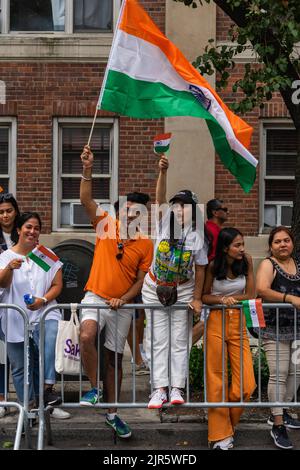 August 21, 2022, New York City, New York, United States: The Federation of Indian Association celebrated the 40th Indian Day Parade in New York City. (Credit Image: © Steve Sanchez/Pacific Press via ZUMA Press Wire) Stock Photo