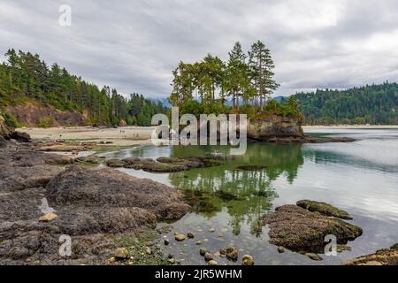 Rocky seashore at Tongue Point in Salt Creek Recreation Area along the