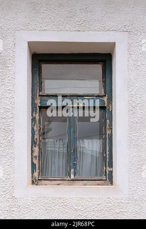 old wooden window detail on traditional house Stock Photo