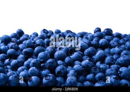Fresh blueberry as a background isolated on white background. Stock Photo