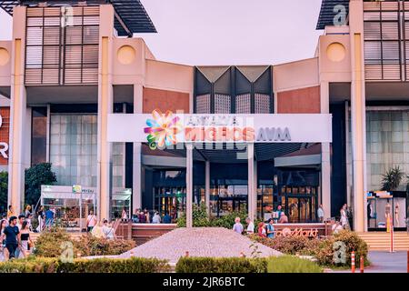 28 June 2022, Antalya, Turkiye: Popular Antalya Migros AVM Shopping Mall. Famous Marketplace and trading retail store Stock Photo