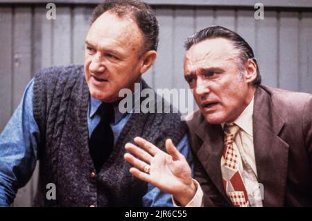 HOOSIERS 1986 Orion Pictures film with Gene Hackman at left and Dennis Hopper Stock Photo