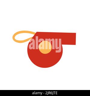 Whistle as an attribute of football fans. Football game. Design element. Stock Vector