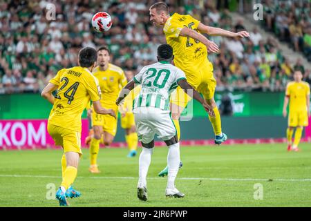 BUDAPEST, HUNGARY - JULY 13: Adama Traore of Ferencvarosi TC scores during  the UEFA Champions League 2022/23 First Qualifying Round Second Leg match  between Ferencvarosi TC and FC Tobol at Ferencvaros Stadium