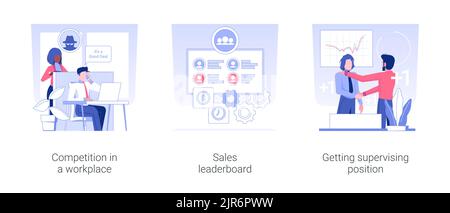 Getting supervising position isolated concept vector illustration. Boss ...
