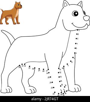 Pit Bull Isolated Coloring Page for Kids Stock Vector Image &amp; Art - Alamy