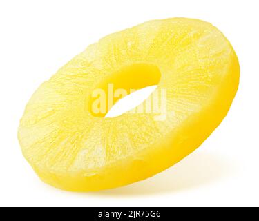 pineapple slice, ring, isolated on white background, clipping path, full depth of field Stock Photo