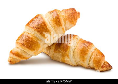 croissant, isolated on white background, clipping path, full depth of field Stock Photo