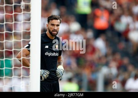 Rome, Italy. 22nd Aug, 2022. Rui Patricio, goalkeeper of AS Roma, in action during the Italian Serie A football match between Roma and Cremonese at Rome's Olympic stadium. Credit: Riccardo De Luca - Update Images/Alamy Live News Stock Photo