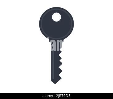 Monochromatic key icon. Concept of security, passwords, and protection Stock Vector